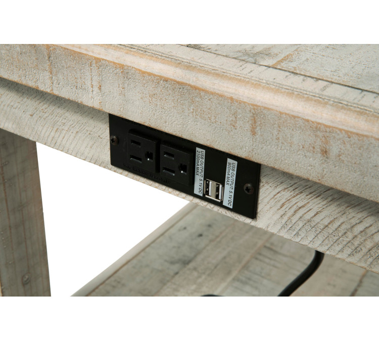 Carynhurst End Table - White Wash Gray
