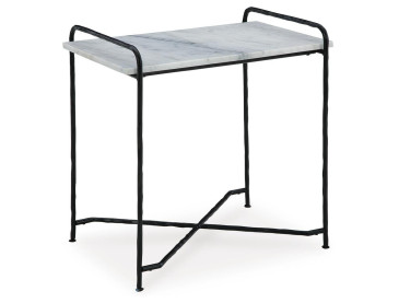 Ashber Accent Table - White/Black
