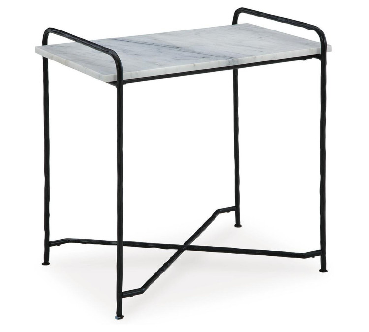 Ashber Accent Table - White/Black