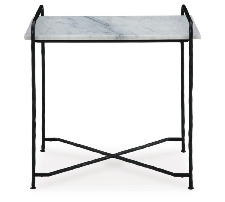 Ashber Accent Table - White/Black