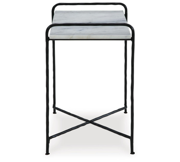 Ashber Accent Table - White/Black