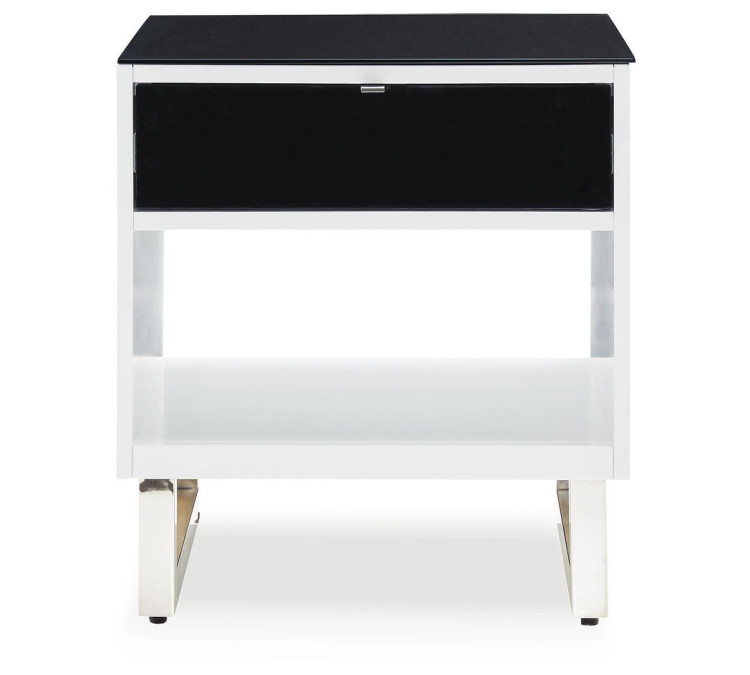 Gardoni End Table - White/Black