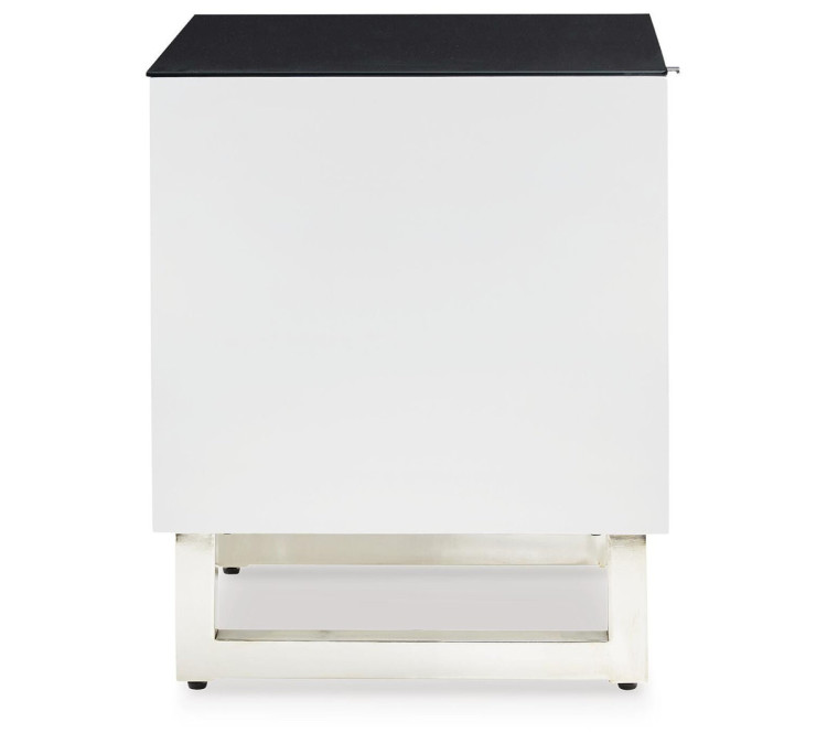 Gardoni End Table - White/Black
