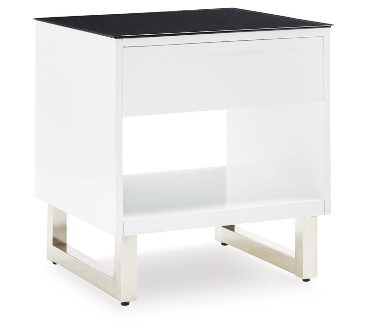 Gardoni End Table - White/Black