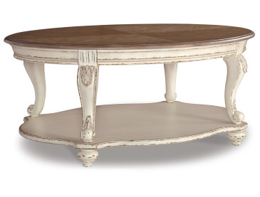 Realyn Coffee Table - White/Brown