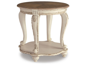 Realyn End Table - White/Brown