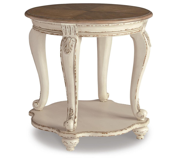 Realyn End Table - White/Brown
