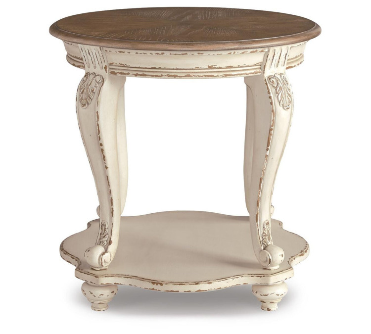 Realyn End Table - White/Brown