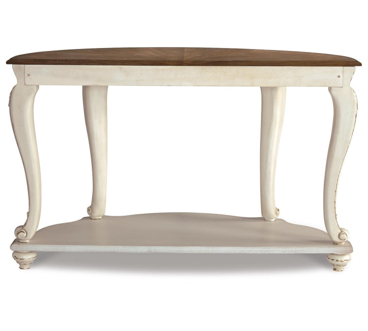 Realyn Sofa Table - White/Brown