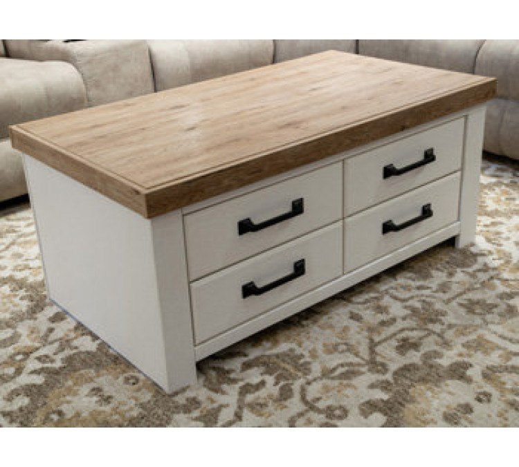 Savonport Coffee Table - White/Brown
