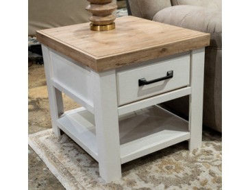 Savonport End Table - White/Brown