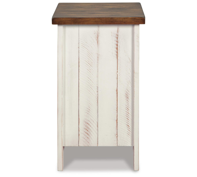 Wystfield Chairside End Table - White/Brown