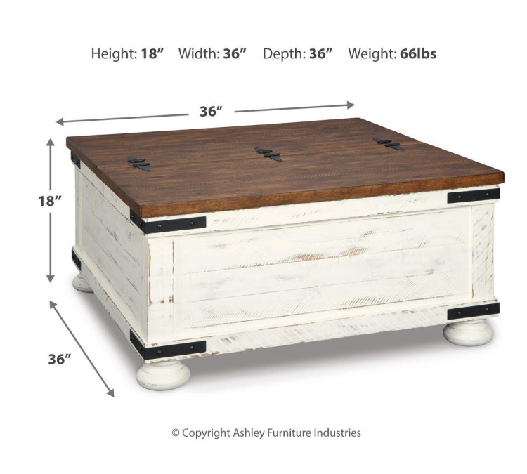 Wystfield Coffee Table - White/Brown