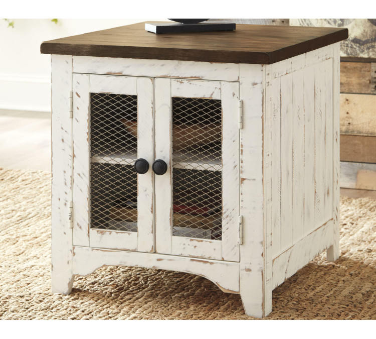 Wystfield End Table - White/Brown