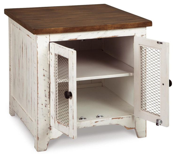 Wystfield End Table - White/Brown