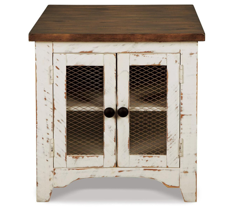 Wystfield End Table - White/Brown