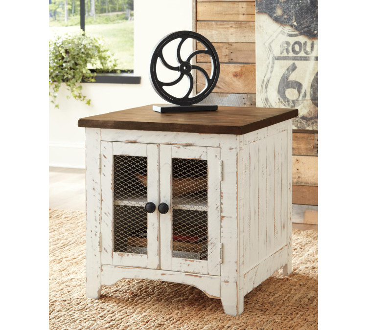 Wystfield End Table - White/Brown