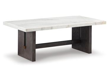 Burkhaus Coffee Table - White/Dark Brown