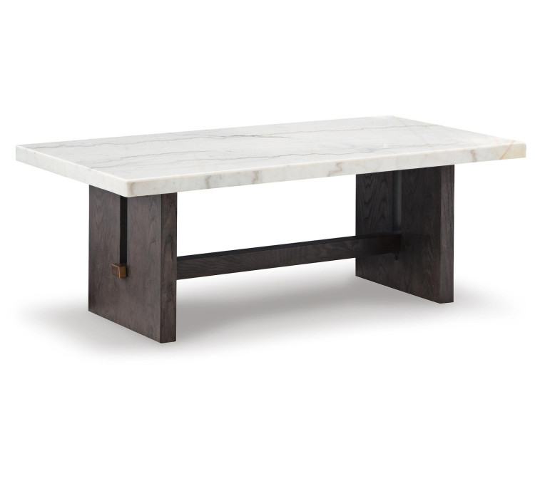 Burkhaus Coffee Table - White/Dark Brown