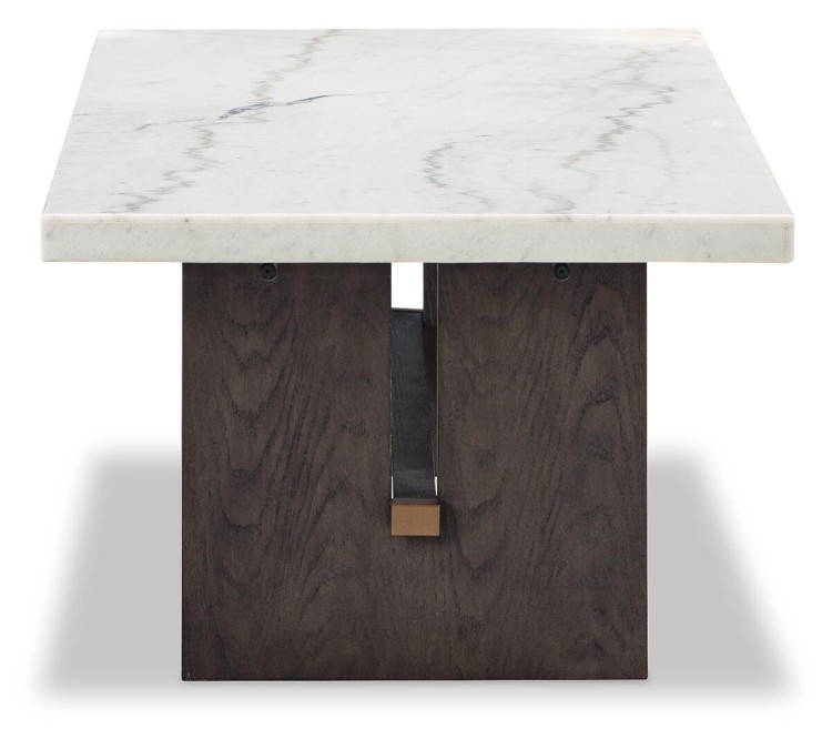 Burkhaus Coffee Table - White/Dark Brown