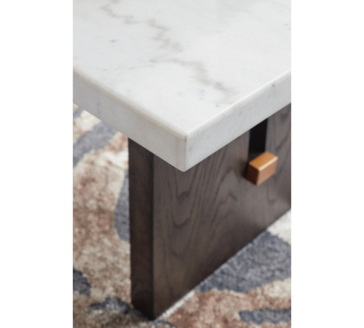 Burkhaus Coffee Table - White/Dark Brown