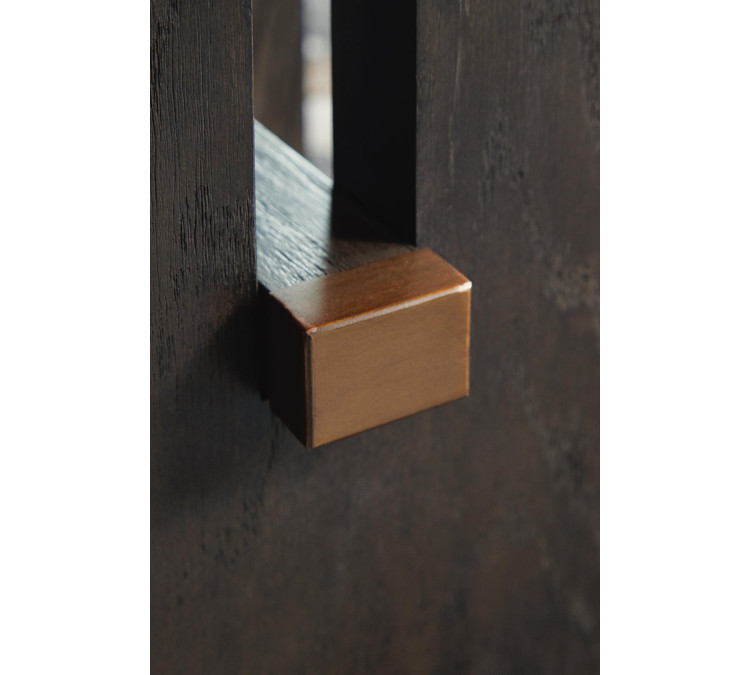 Burkhaus End Table - White/Dark Brown