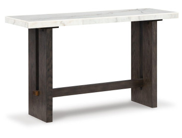 Burkhaus Sofa Table - White/Dark Brown