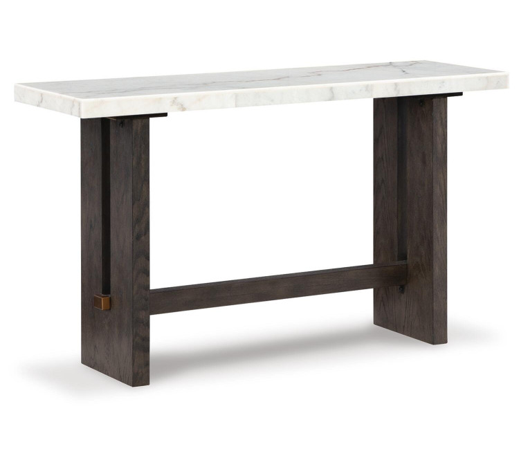 Burkhaus Sofa Table - White/Dark Brown
