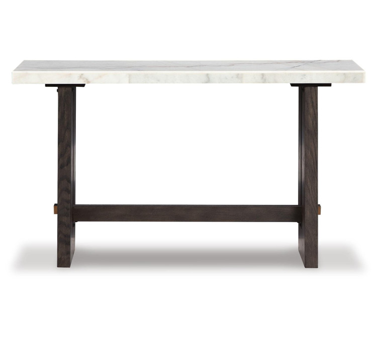 Burkhaus Sofa Table - White/Dark Brown