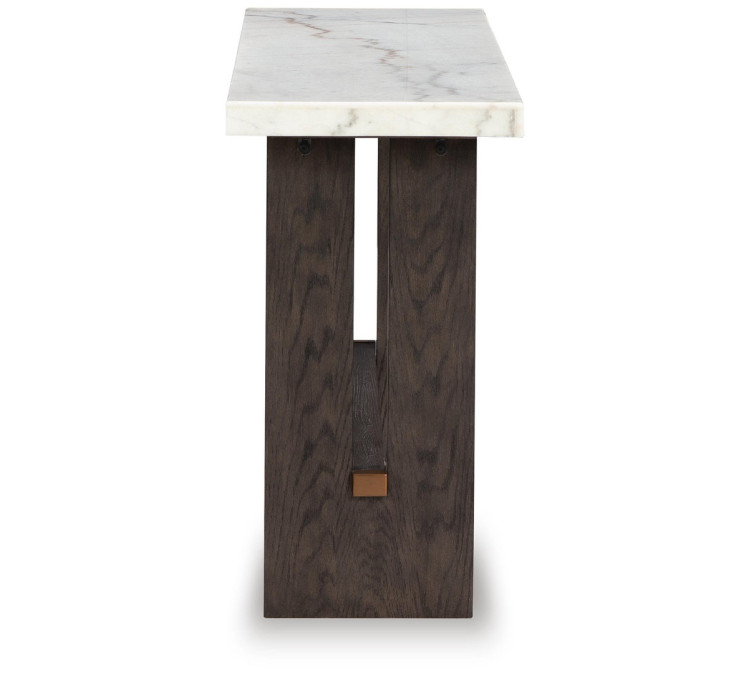 Burkhaus Sofa Table - White/Dark Brown
