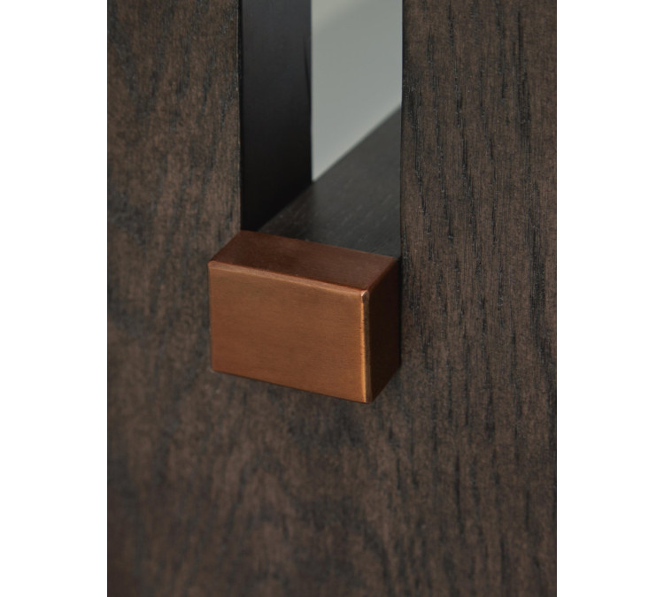 Burkhaus Sofa Table - White/Dark Brown