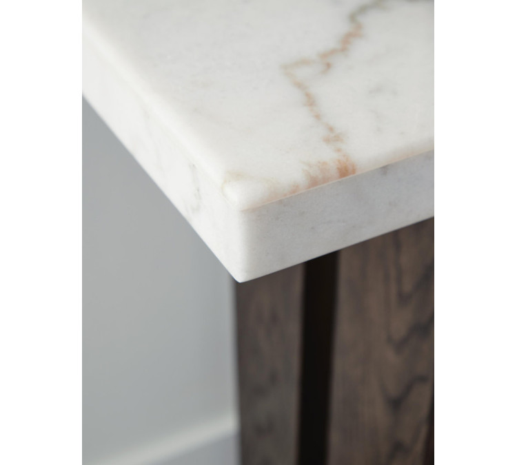Burkhaus Sofa Table - White/Dark Brown