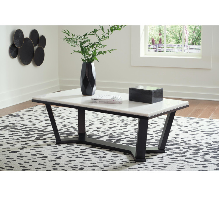 Fostead Coffee Table - White/Espresso