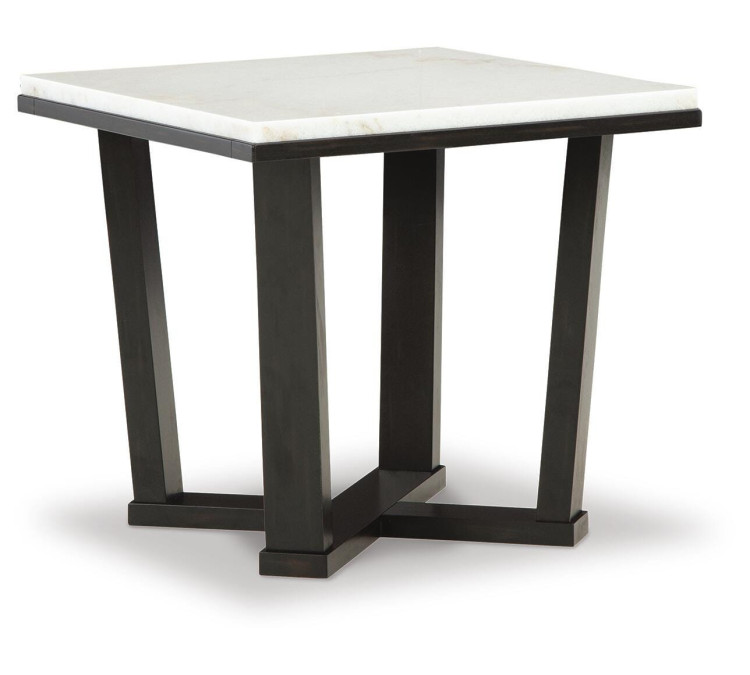 Fostead End Table - White/Espresso