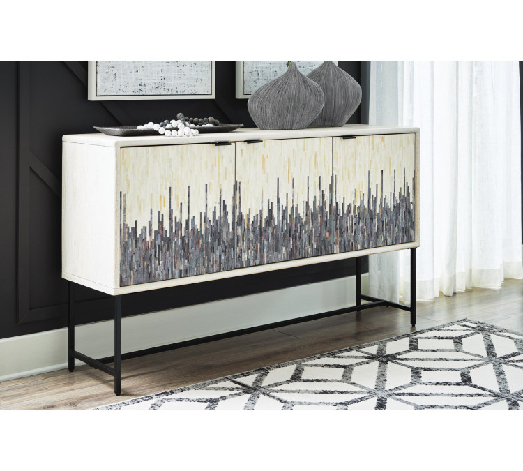 Freyton Accent Cabinet - White/Gray