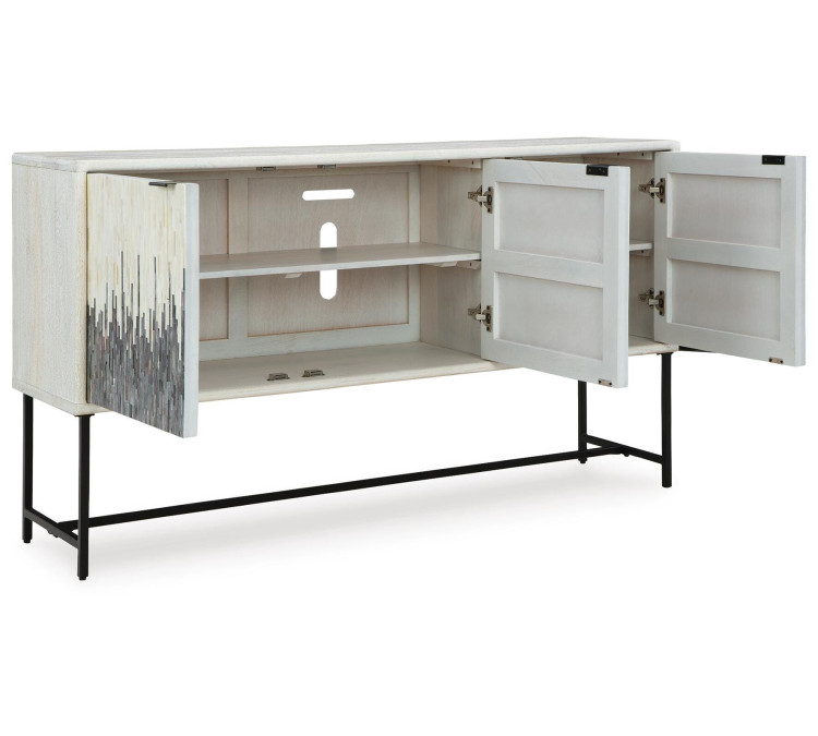 Freyton Accent Cabinet - White/Gray
