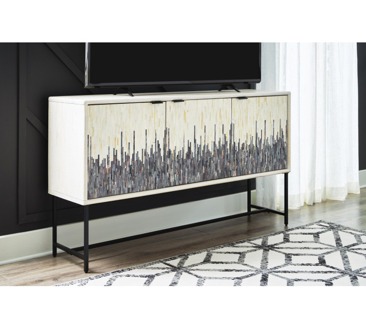 Freyton Accent Cabinet - White/Gray