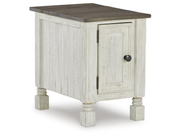 Havalance Chairside End Table - White/Gray