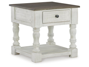 Havalance End Table - White/Gray