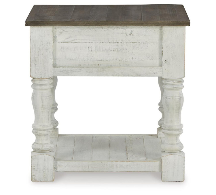 Havalance End Table - White/Gray