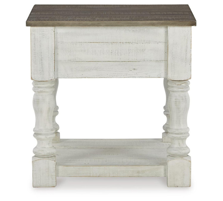 Havalance End Table - White/Gray