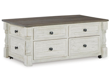 Havalance Lift-Top Coffee Table - White/Gray