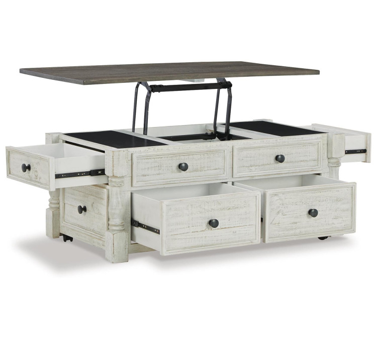 Havalance Lift-Top Coffee Table - White/Gray