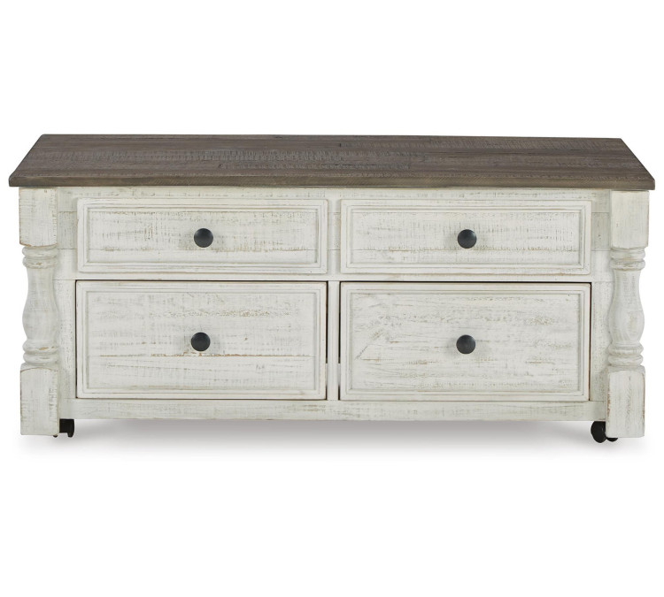 Havalance Lift-Top Coffee Table - White/Gray
