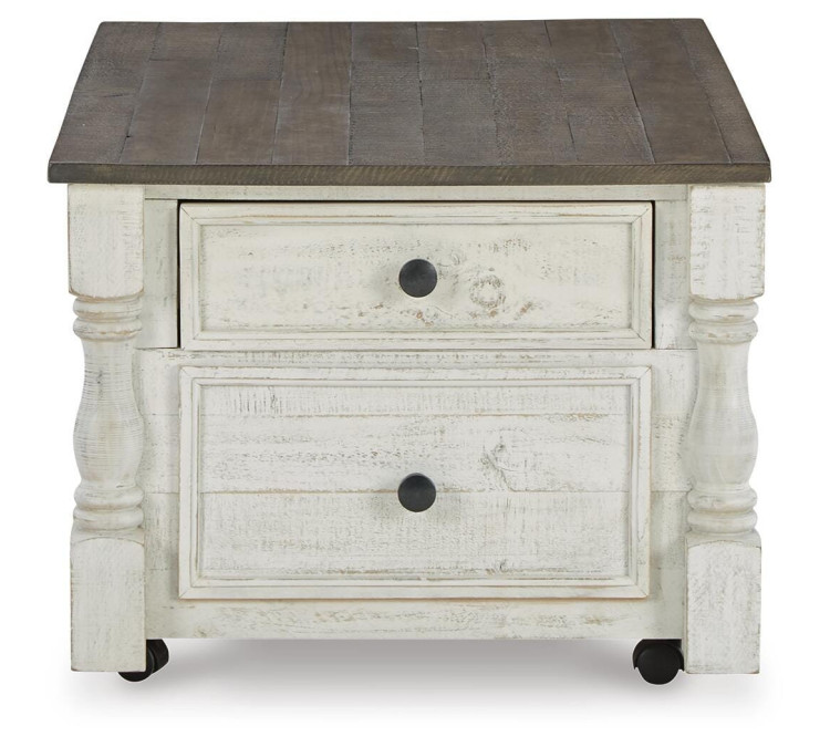 Havalance Lift-Top Coffee Table - White/Gray