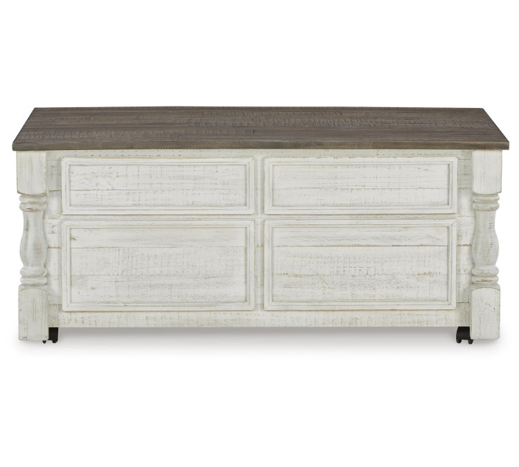 Havalance Lift-Top Coffee Table - White/Gray