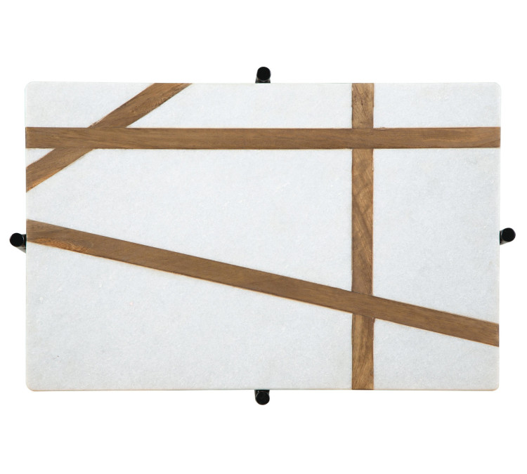Braxmore Accent Table - White/Light Brown