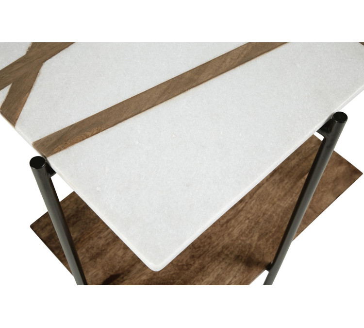 Braxmore Accent Table - White/Light Brown