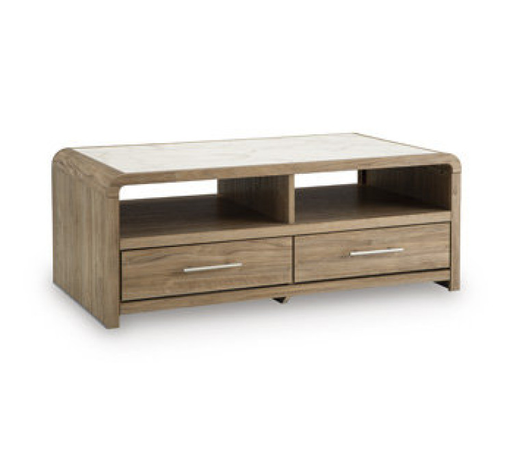 Dovander Coffee Table - White/Natural