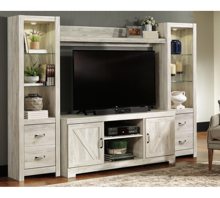 Bellaby 4-Piece Entertainment Center - Whitewash